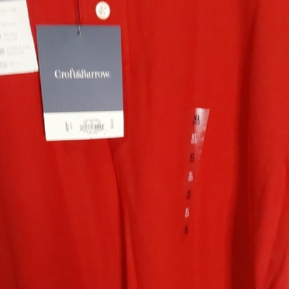 Croft & Barrow Bold Red Polo Shirt for Men - Picture 3 of 7